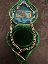 double albert chain c 1900 victorian 31.2g in Albo nickel silver 