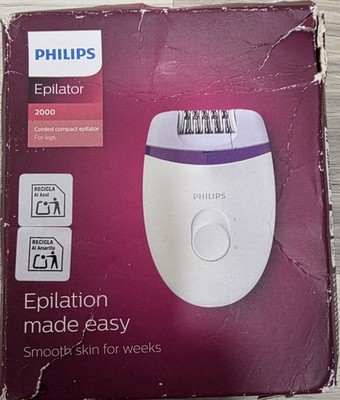 Philips Epilator 2000 BRE224/00 Epilierer Kabel Weiss Grün kompakt