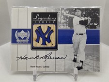 2000 UD Yankee Legends Hank Bauer GOLD Legendary Lumber Game Used Bat B