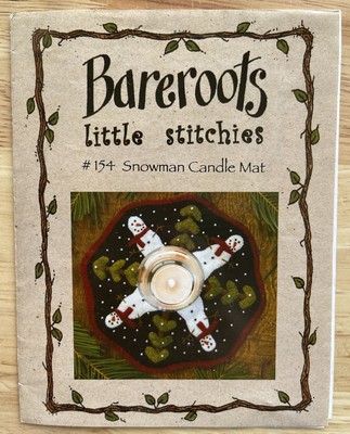 Quilt Pattern Little Stitchies Bareroots #154 Snowman Candle Mat by B. Gaudet
