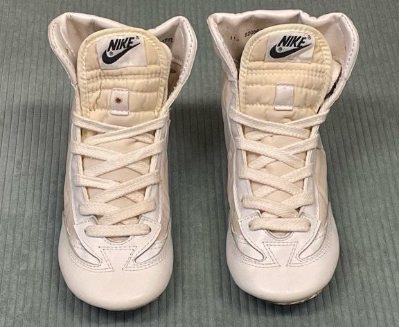 Vintage 1982 Nike GRECO Wrestling Shoes Size 1 1/2 White/Natural w
