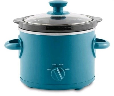 Two (2) Quart ~ Slow Cooker w/Removable Crock ~ CORSAIR BLUE by Mainstays