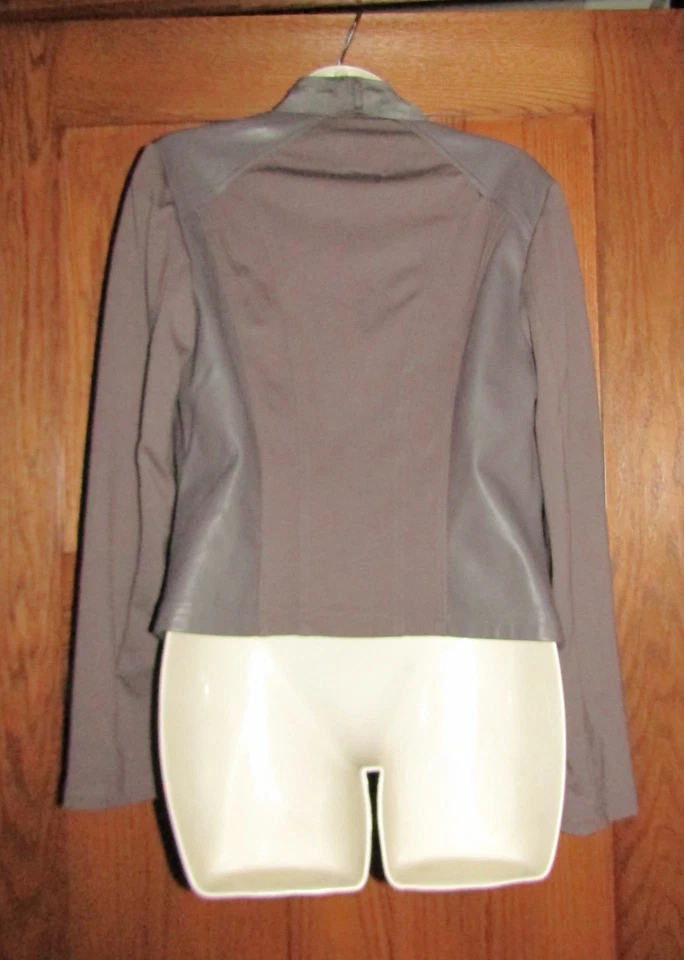 Women's Jacket Kut From the Kloth Gray M Macy's Faux Suede Leather Draped NWT - Image 2 of 4