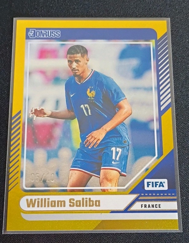 2024-25 Panini Donruss Fifa - Optic William Saliba #109 Gold Prizm /10