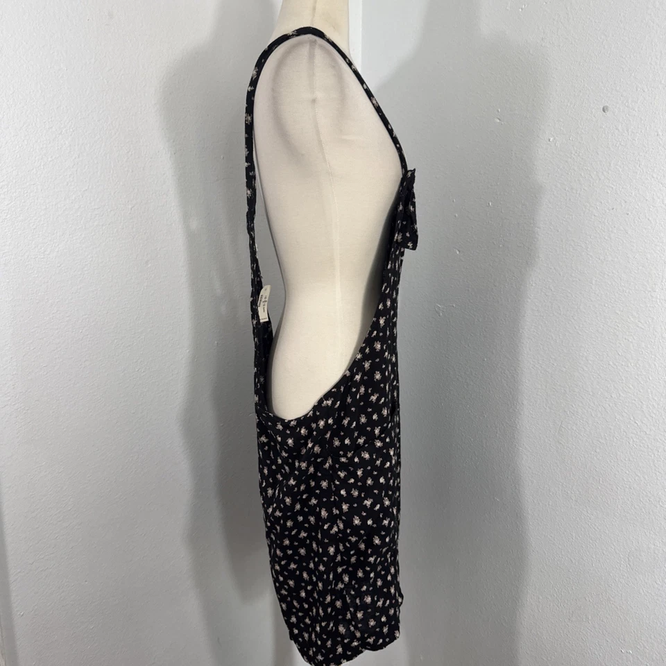 Mameluco utilitario Aeropostale para mujer L negro delicado floral boho cottagecore Foto 4 de 4