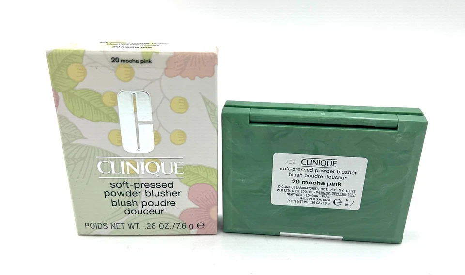 Clinique Soft Pressed Powder Blusher Blush~ 20 Mocha Pink ~ Full Size - Image 2 of 2