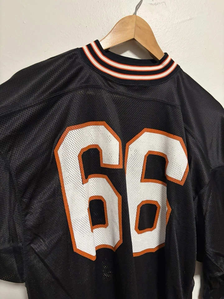 复古 70 年代黑色网格冠军足球球衣,尺寸 L,美国制造 — 第 3/4 张图片