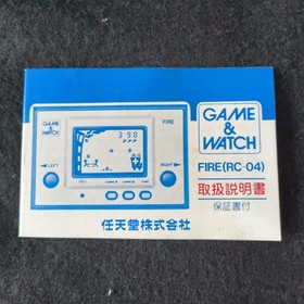 Vintage Nintendo Game & Watch Fire RC-04 Handheld game 1980 w/Box set, Working