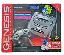 SEGA Genesis Model II System 2 Complete in Original Box Game Not Included TESTED