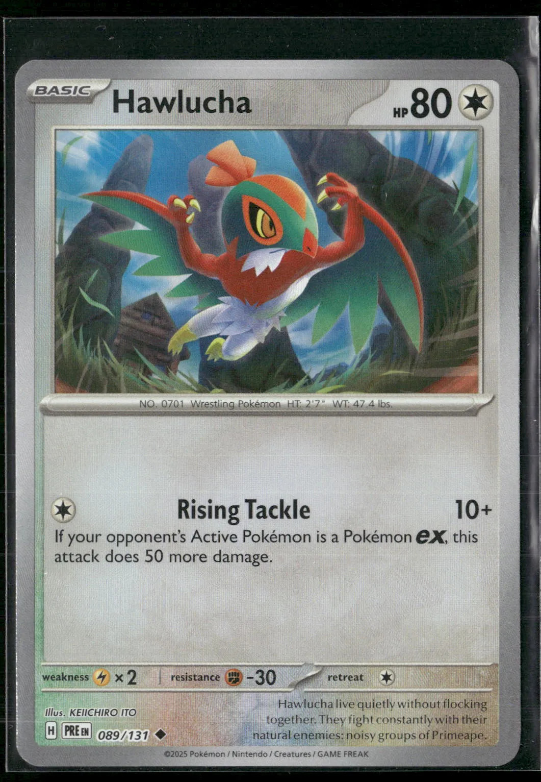 Hawlucha #89/131 2025 Prismatic Evolutions Pokeball