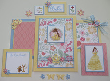 Disney Premade Scrapbook Page/Mat Set - Princess Belle 15pc. Set 19