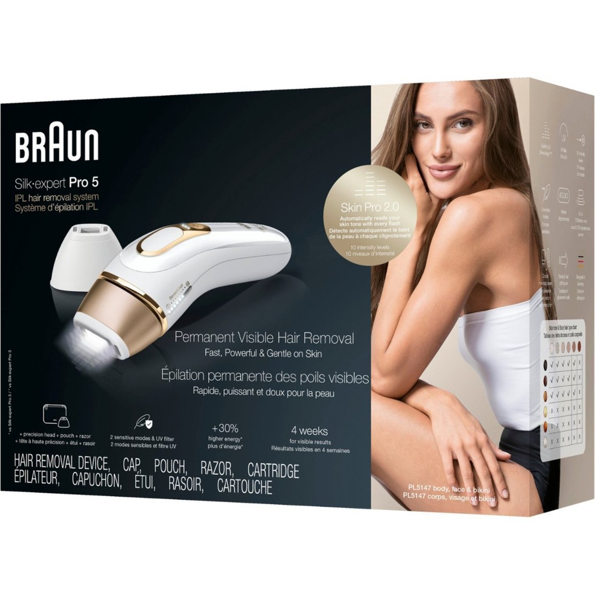 Braun PL5147 Silk Expert Pro5 IPL Hair Removal Device for Women