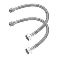 2 Pcs Faucet Hose, 11.81" Length 3/8" Male to 1/2" Female Compression Thread