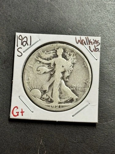 1921 S Walking Liberty Silver Half Dollar G+ Good Better Date Coin (18292)