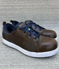 SKECHERS Men's Leather Work Shoes Steel Toe & Plate Slip Resistant Safety 11 US