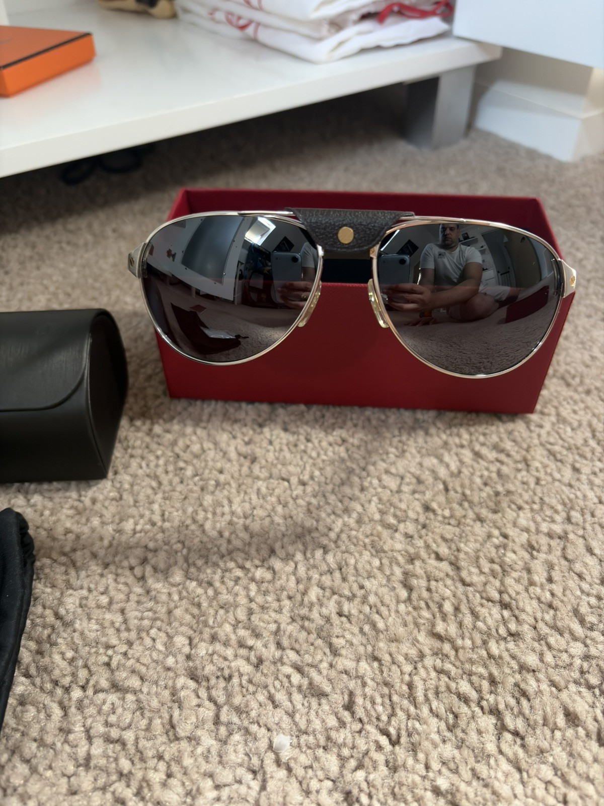 Cartier Edition Santos Dumont Aviator 60mm Blue Lens