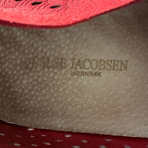 Ilse Jacobsen Tulip Shoes US 9.5 EU 40 Red Perforated Flats Lightweight Comfort - Picture 8 of 13