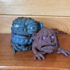 2 Vintage 1987 Boglins Rubber Hand Puppets lot