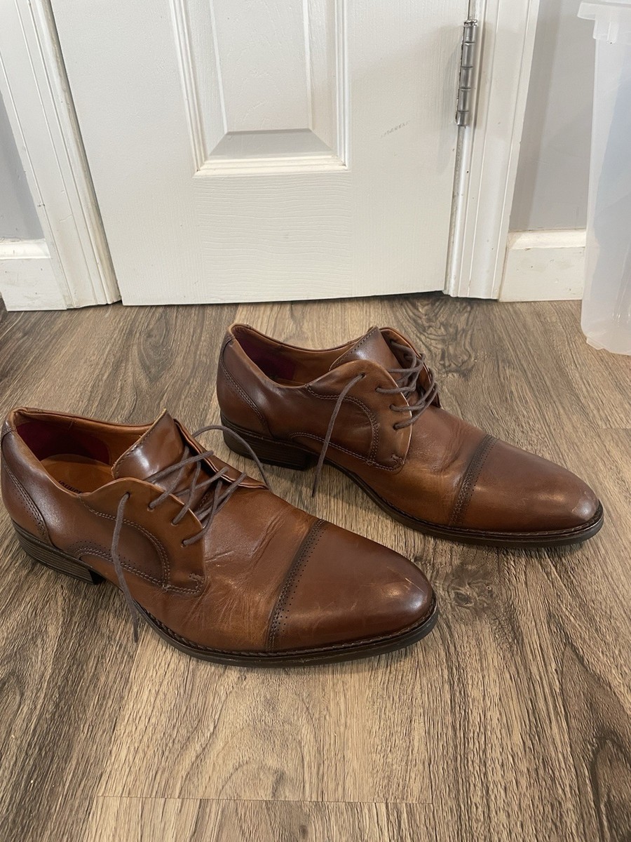 Men\'s Johnston and Murphy Brown Leather Cap-Toe Oxford Dress Shoes. Size 12. NEW Men main image 4