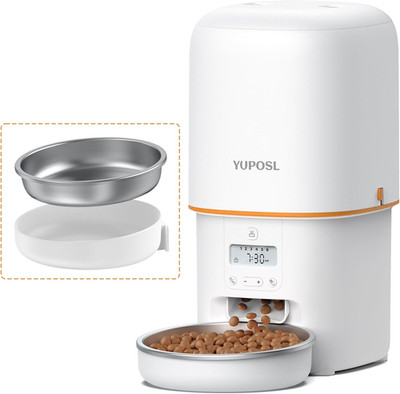 Automatic Cat Feeder - 4L Timed Auto Pet Feeder for Cat and Dog with Dry Food Di
