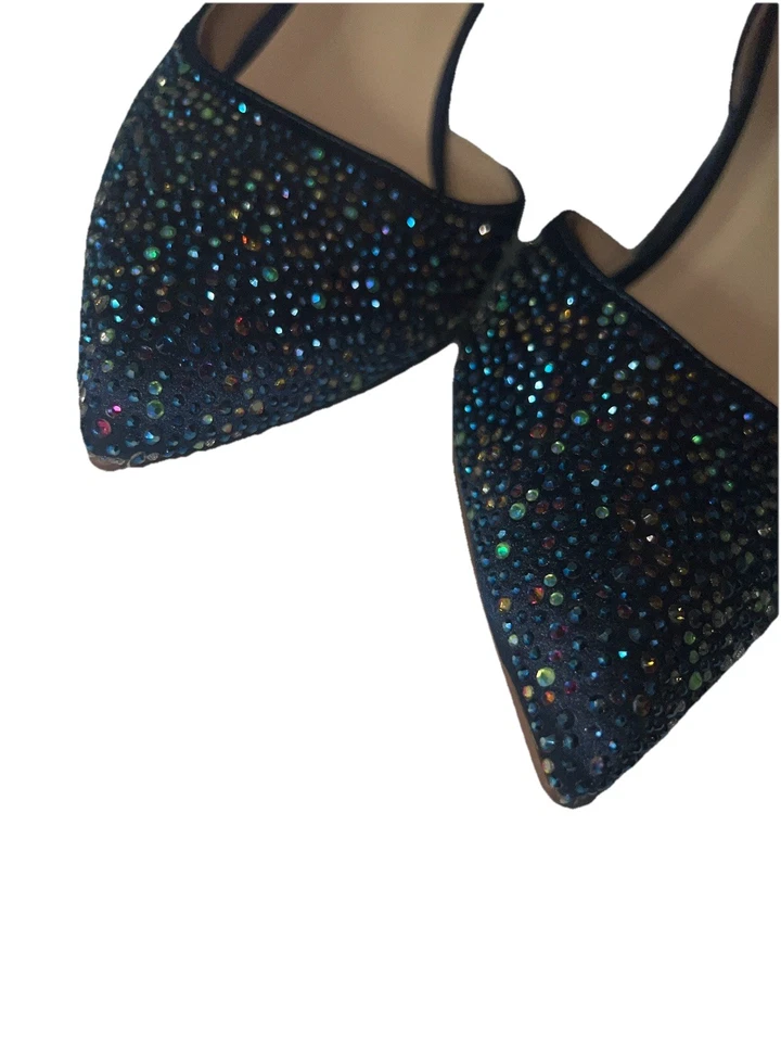 "Tacones de aguja Red Delicious talla 9 azul estrás punta de 4,5""" Foto 4 de 4