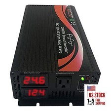 2000W 24V DC to 110V 120V AC 60HZ Pure Sine Wave Power Inverter Converter