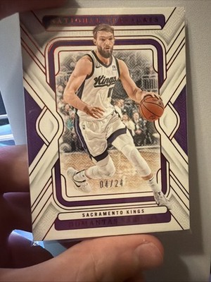 2024-25 Panini National Treasures Domantas Sabonis /24 Purple Parallel #53...