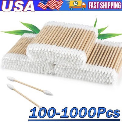 100~1000X Bamboo Cotton Buds Swab Eco Friendly Vegan Organic Natural Wood Sticks