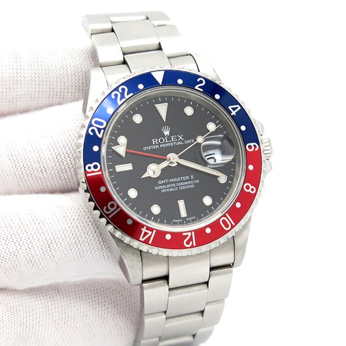 Rolex 16710 GMT Master II with Red & Blue Bezel