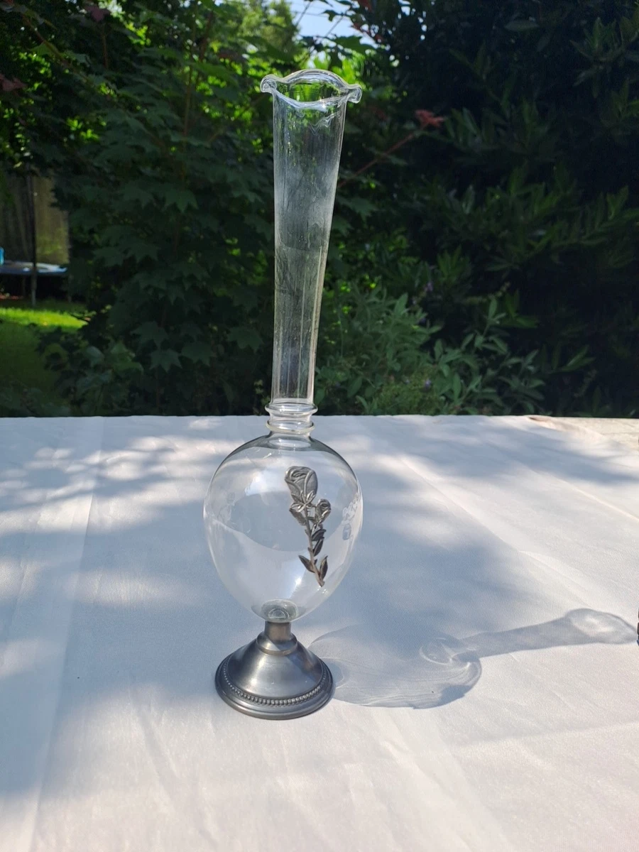 Ensemble Décoratif étain : Vase Soliflore + 2 Pichets - Art Déco - Antique