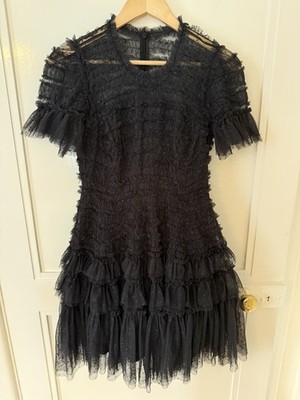 Needle & Thread Black Dress UK Size 8