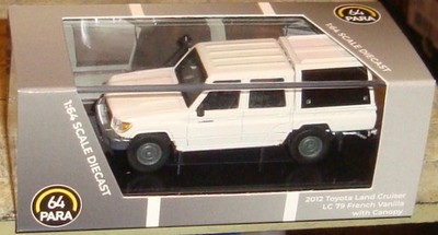 2012 TOYOTA LAND CRUISER - LC79 - FRENCH VANILLA w/canopy  - 1:64 SCALE -PARA 64