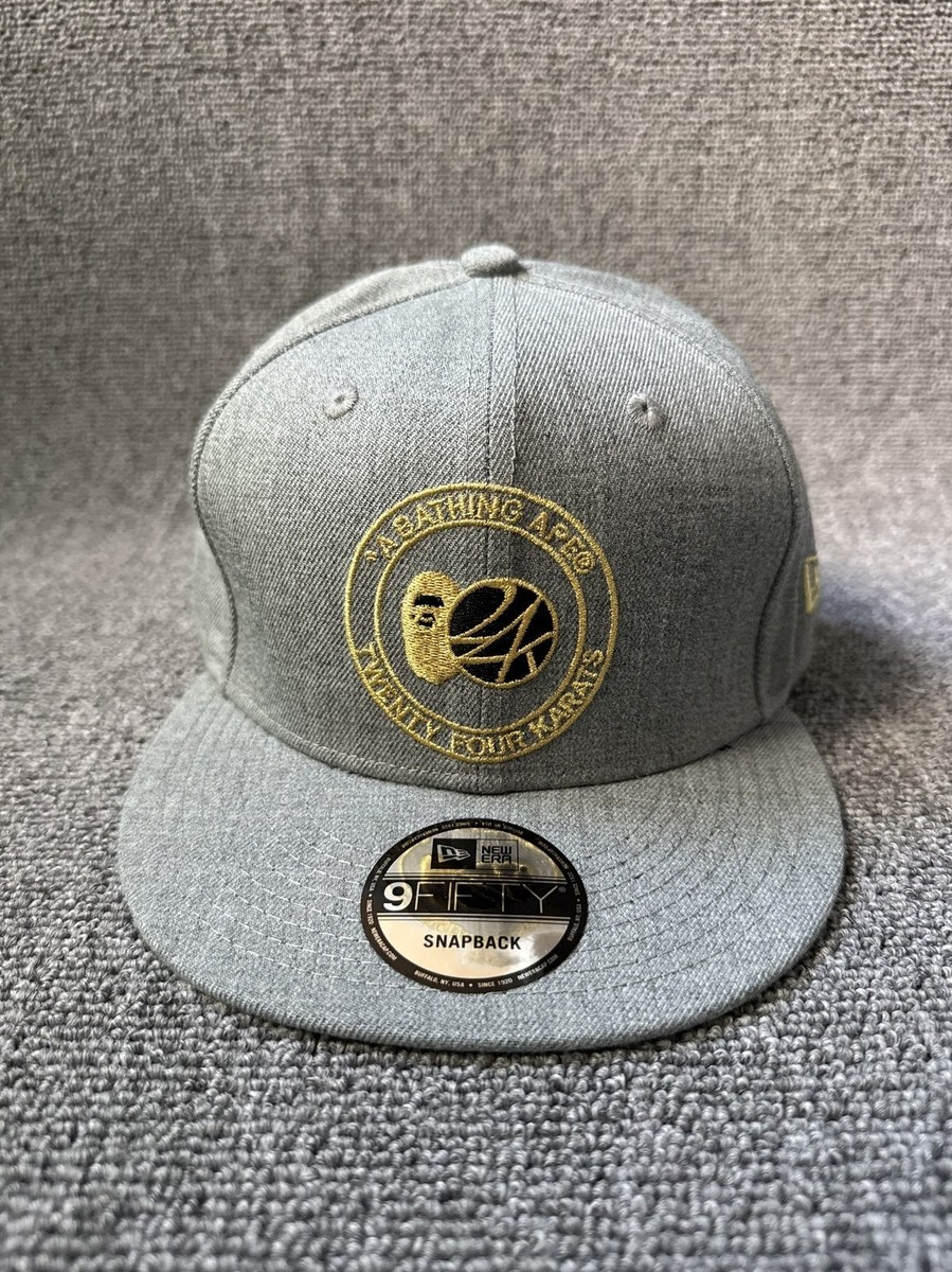 New Era BAPE 9FIFTY Snapback Flat Brim Grey OSFM Hat