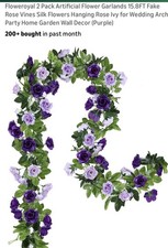 Floweroyal 2 Pack 15.8   Purple Floral Garland Wedding Party Etc New