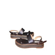 Gabriela Hearst Leather Embroidered Accent  Sandals size  38.5 euro 