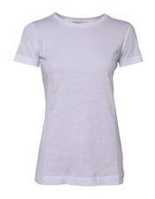 Dolce & Gabbana White Cotton Short Sleeves Round Neck Women's T-shirt Authentic
