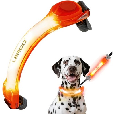 LED Leuchtband Hund Katzen  Blinklicht Klettverschluss 18cm orange