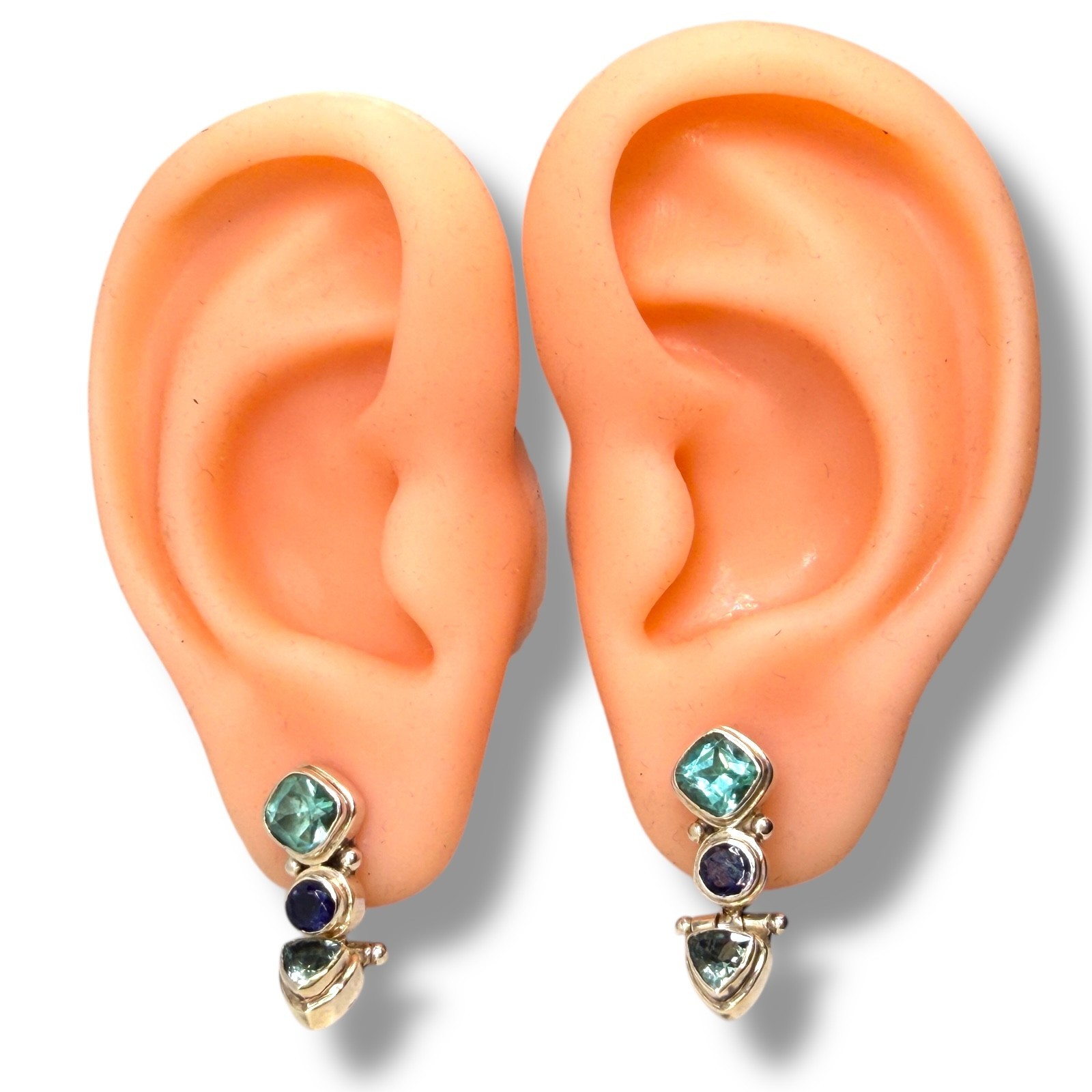 Solid 925 Sterling Silver Genuine Multicolor Gems… - image 10