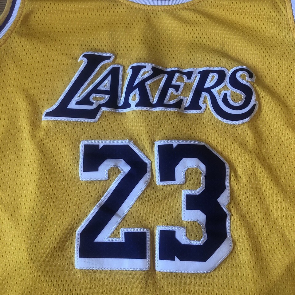 Los Angeles LA Lakers 23 LeBron James NBA jersey basketball Youth Size