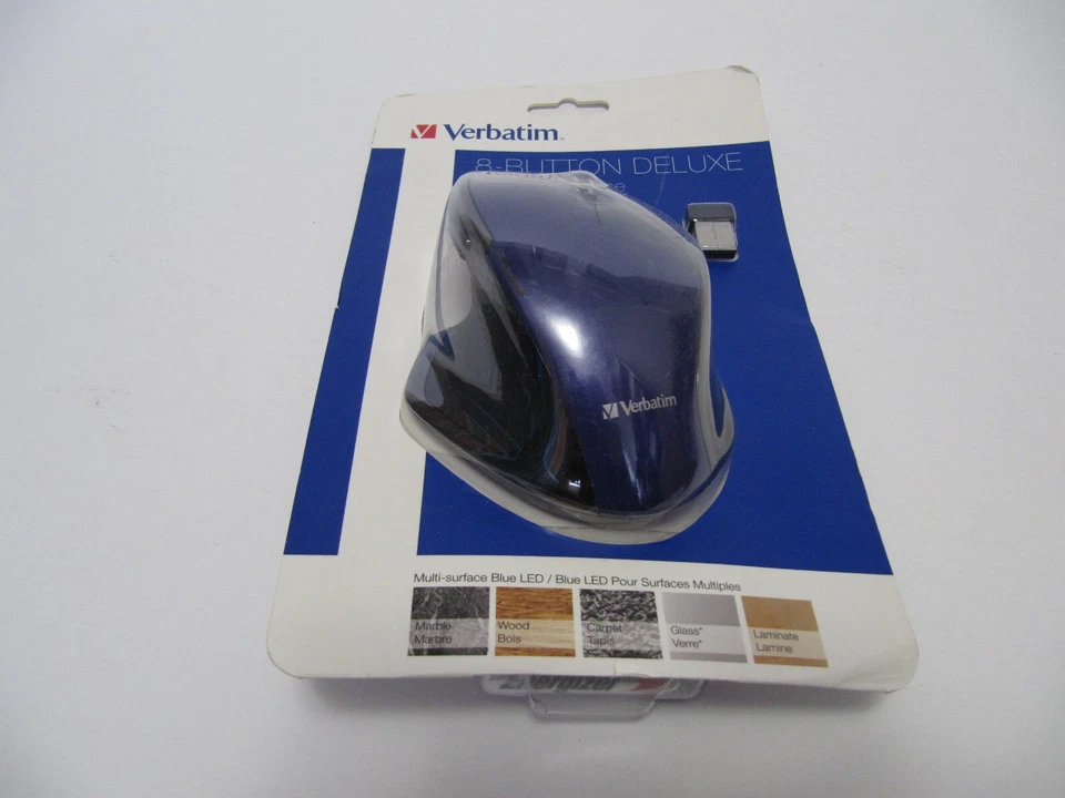 Verbatim 99020 Wireless Desktop 8-Button Deluxe Blue LED Mouse Purple - Image 2 of 4
