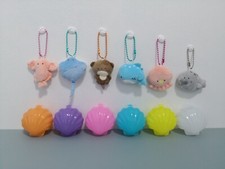 SUPER CUTE Marine Sea Creatures Aquarium Plush  Clam Case Keychain Set A 5cm