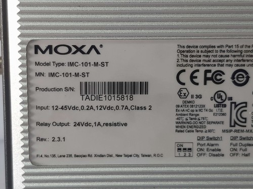 MOXA IMC-101-M-ST INDUSTRIAL MEDIA CONVERTER 3093000000801 REV 2.3.1 - Bild 5 von 11