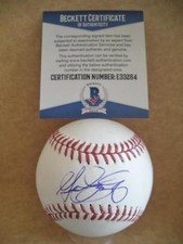 GIO GONZALEZ WASHINGTON NATIONALS SIGNED AUTO M.L. BASEBALL BECKETT E33264