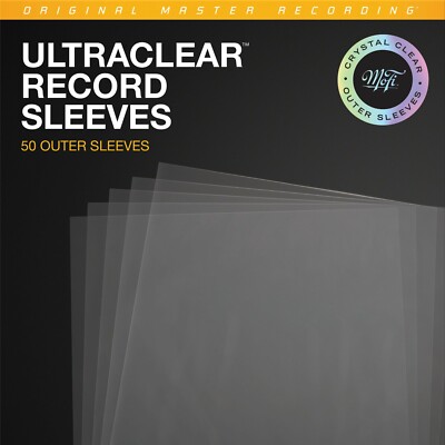50 Pack MoFi MFSL Mobile Fidelity Sound Lab Ultra Clear LP Record Outer Sleeves