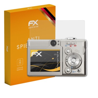 atFoliX 3x Displayfolie für Canon Digital IXUS 40 Schutzfolie matt&stoßfest
