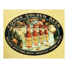 Coors Golden Beer Colorado Tin Sign New Retro Made in America
