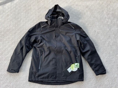 KILLTEC MENS KOW 79 3-IN-1 SKI SNOW JACKET WATERPROOF BREATHABLE BLACK - LARGE