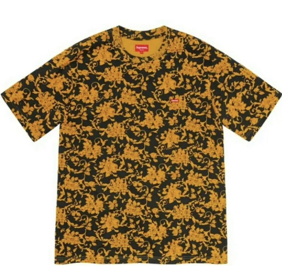 SUPREME BLACK FLORAL SMALL BOX TEE SIZE LARGE | eBay