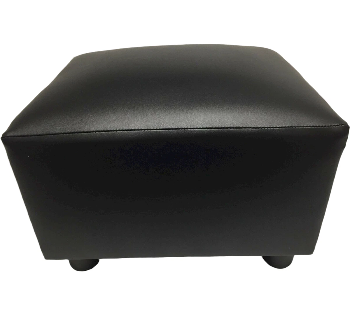 Black fabric footstool deals