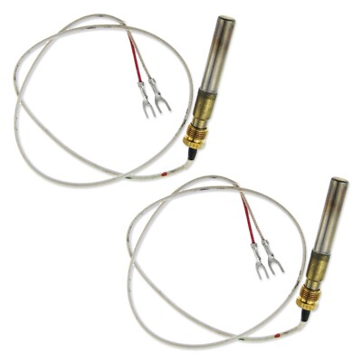 2er PACK - ZWEIDRAHT BLEI GAS PILOT / BRENNER THERMOPILES / THERMOELEMENTE ERSATZTEILE